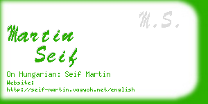 martin seif business card